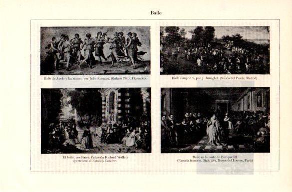 LAMINA V29145: Baile campestre por Brueghel y El Baile por Pater