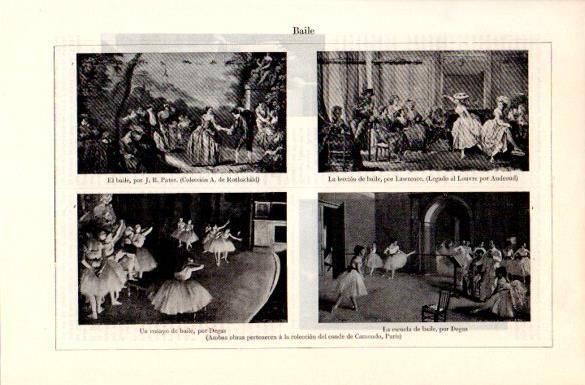 LAMINA V29146: Un ensayo de baile y La escuela de baile por Degas