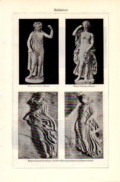 LAMINA V29149: Esculturas de bailarinas epoca romana