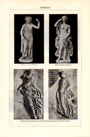 LAMINA V29149: Esculturas de bailarinas epoca romana