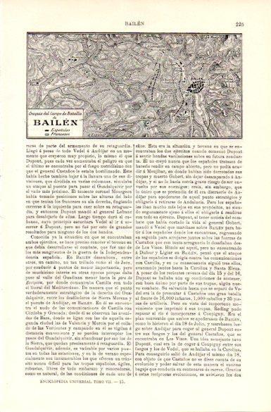 LAMINA V29151: Croquis del Campo de Batalla de Bailen