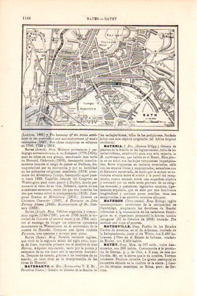 LAMINA V28745: Plano de Bath, Inglaterra