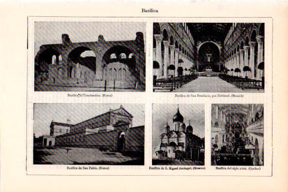 LAMINA V28731: Basilicas en Roma Munich Moscu y Quebec