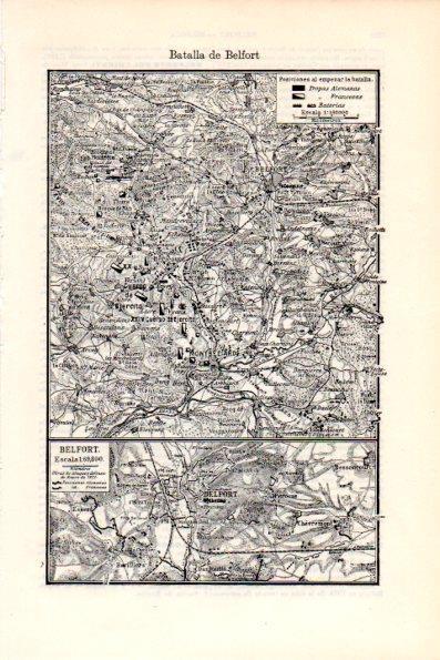 LAMINA V28795: Plano de la batalla de Belfort