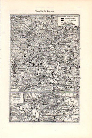 LAMINA V28795: Plano de la batalla de Belfort