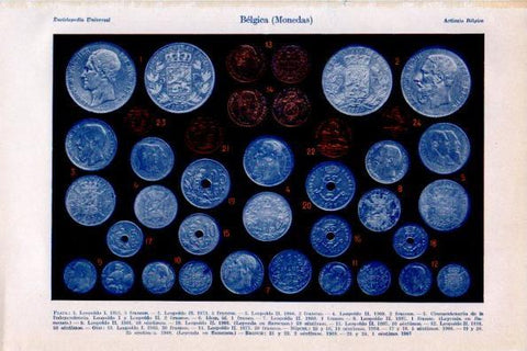 LAMINA V28798: Monedas de Belgica