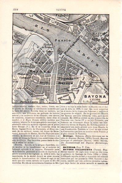 LAMINA V28768: Plano de Bayona