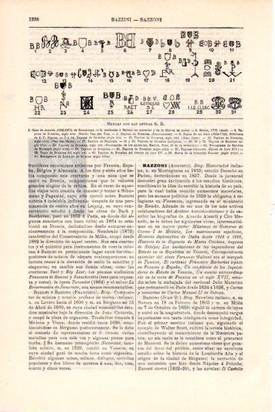 LAMINA V28770: Marcas con las letras B. B.