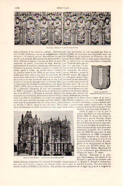 LAMINA V28774: Escudo y Catedral de Beauvais, Francia