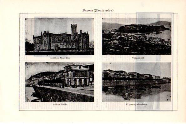 LAMINA V28764: Vistas varias de Bayona, Pontevedra