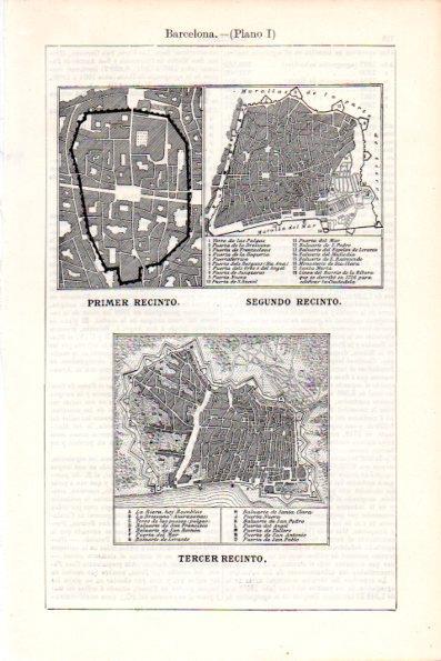 LAMINA V28680: Planos de los recintos de Barcelona