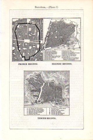 LAMINA V28680: Planos de los recintos de Barcelona