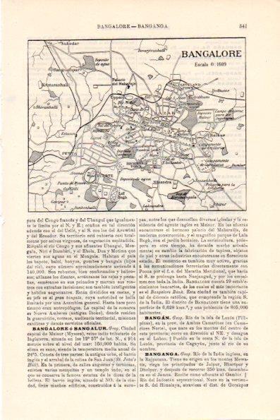 LAMINA V28657: Plano de Bangalore