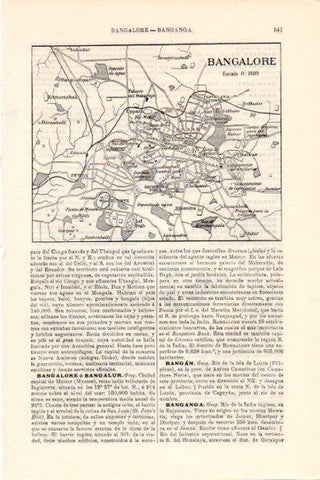 LAMINA V28657: Plano de Bangalore