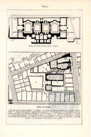 LAMINA V28663: Planta de los baños de Pompeya