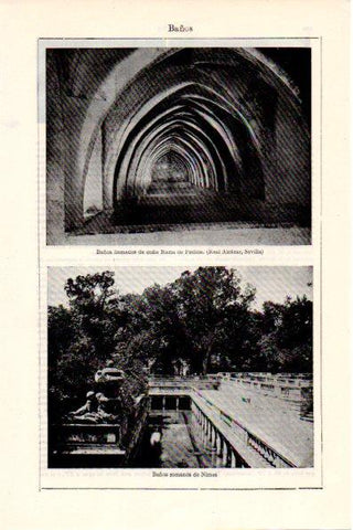 LAMINA V28665: Baños romanos de Nimes