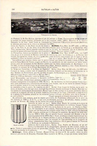 LAMINA V28667: Vista y escudo de Bañolas
