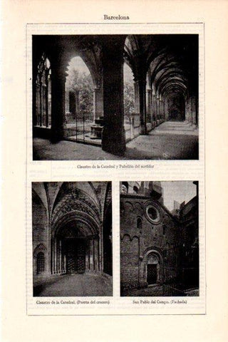 LAMINA V28688: Claustro de la Catedral de Barcelona