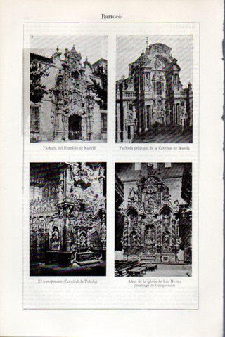 LAMINA V28715: Fachada del Hospicio de Madrid y Catedral de Murcia
