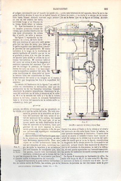 LAMINA V28708: Barometro registrador de balanza sistema Fuess