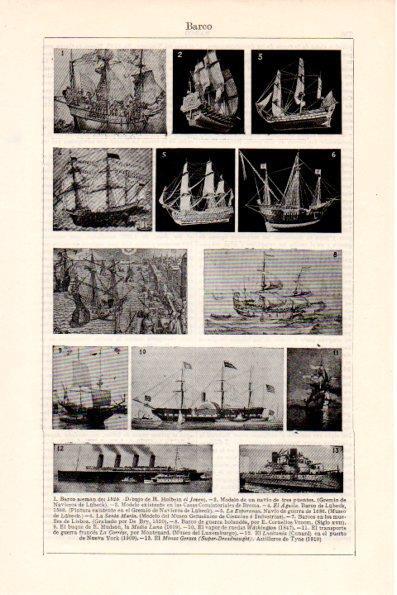 LAMINA V28692: Barcos de guerra a lo largo de la historia
