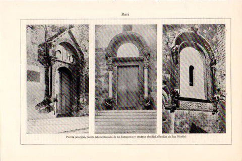 LAMINA V28697: Puertas y ventana Basilica de San Nicolas, Bari