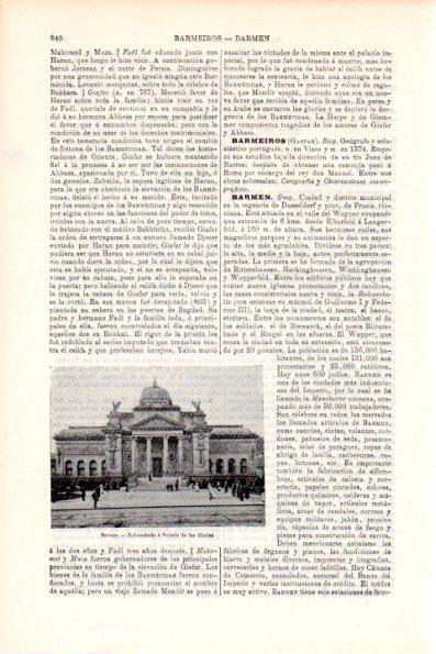 LAMINA V28703: Palacio de las Glorias en Barmen