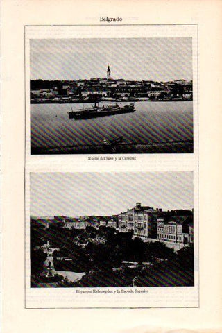LAMINA V28801: Muelle Catedral y parque en Belgrado