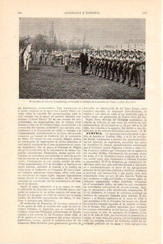 LAMINA V28908: Canciller Schuschnigg revistando batallon Guardia de Viena