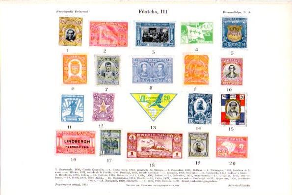 LAMINA V28894: Sellos de correos Hispanoamericanos