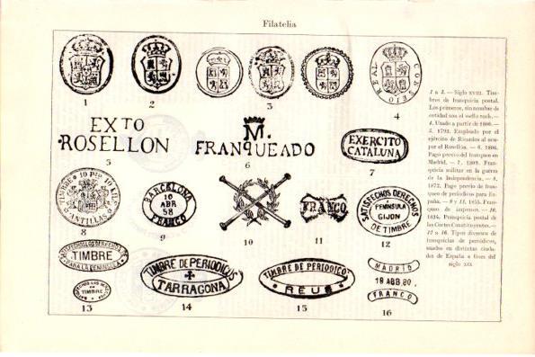 LAMINA V28893: Timbres de franquicia postal y de periodicos