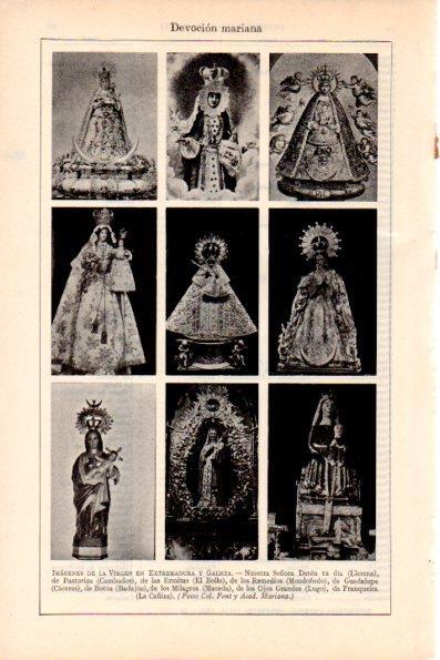 LAMINA V28879: Imagenes de la Virgen en Extremadura y Galicia