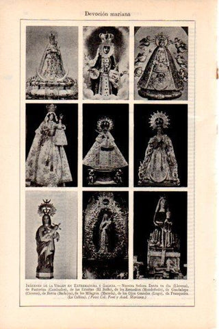 LAMINA V28879: Imagenes de la Virgen en Extremadura y Galicia