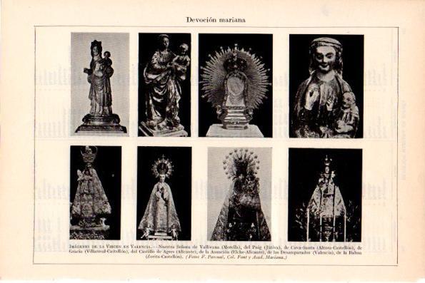 LAMINA V28882: Imagenes de la Virgen en Valencia