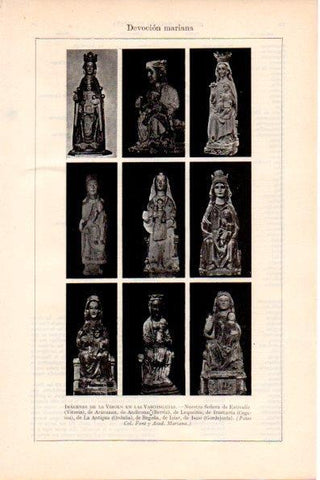 LAMINA V28883: Imagenes de la Virgen en Vascongadas o Pais Vasco