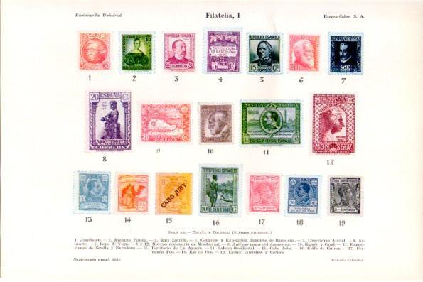 LAMINA V28890: Sellos de España y Colonias (ultimas emisiones) siglo XX