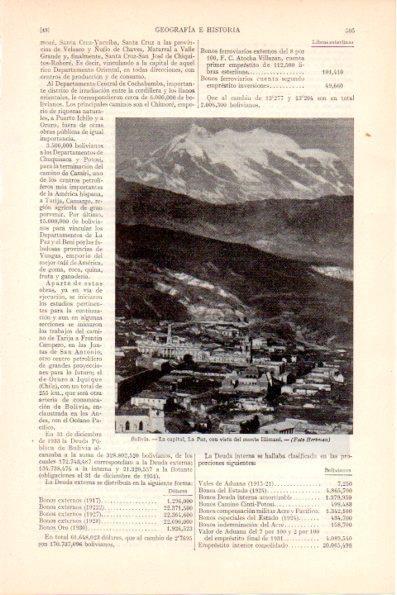 LAMINA V28914: Vista de La Paz y el Monte Illimani, Bolivia