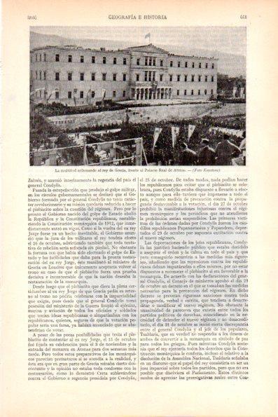 LAMINA V28937: Multitud frente al Palacio Real de Atenas aclamando al rey