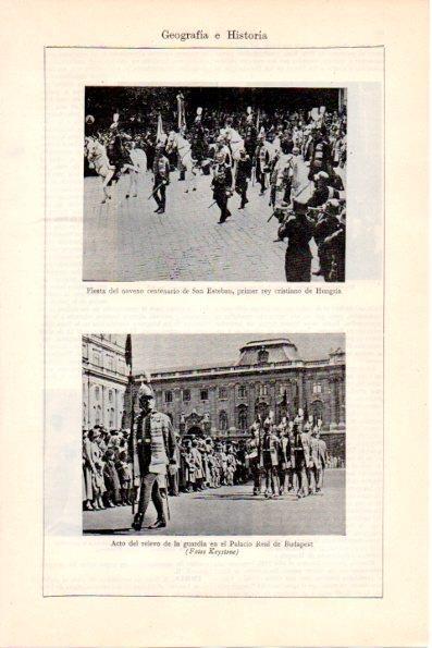 LAMINA V28943: Relevo de la guardia en Palacio Real de Budapest