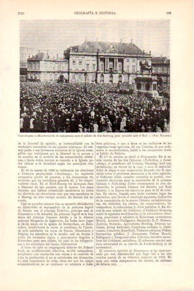 LAMINA V28920: Manifestacion de campesinos ante el palacio de Amalienborg