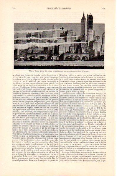 LAMINA V28927: Nueva York detrás de nubes formadas por aeroplanos