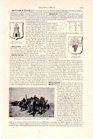 LAMINA V28820: Escudos de Bellvey y Bellvis