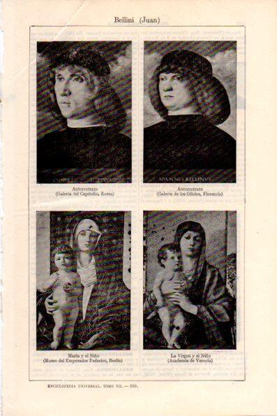LAMINA V28812: Autorretratos por Juan Bellini