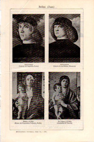 LAMINA V28812: Autorretratos por Juan Bellini