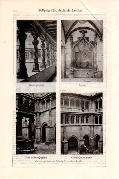 LAMINA V28816: Convento y claustro de Bellpuig, Lerida