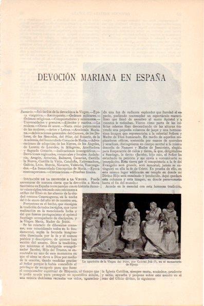 LAMINA V28861: La aparicion de la Virgen del Pilar por Gabriel Joli