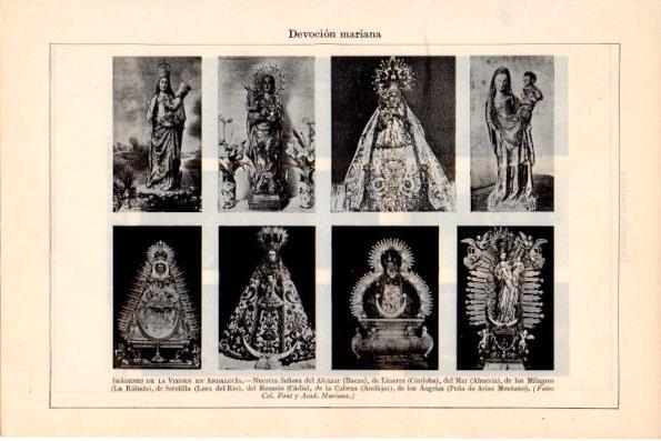 LAMINA V28873: Imagenes de la Virgen en Andalucia
