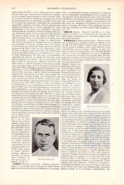 LAMINA V28853: Maria Rosa Urraca Pastor y H. Clayton Urey