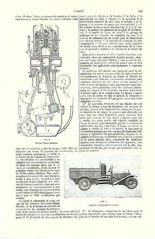 LAMINA ESPASA 39587: Motor Diesel Morton y camion Sagam