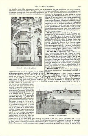 LAMINA ESPASA 39572: Interior de la iglesia de Burjassot, Castellon
